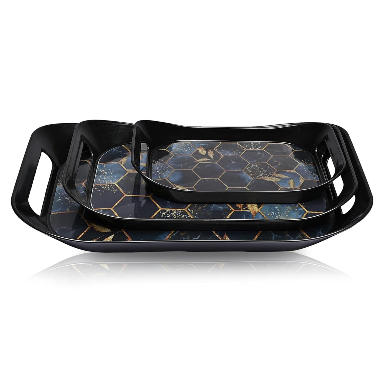 Elegant Plastic Serving Tray Combo Elegant Plastic Serving Tray Combo